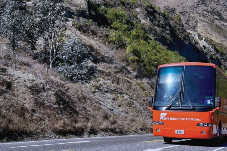 Rambler Coachlines Invercargill coach charter on the road