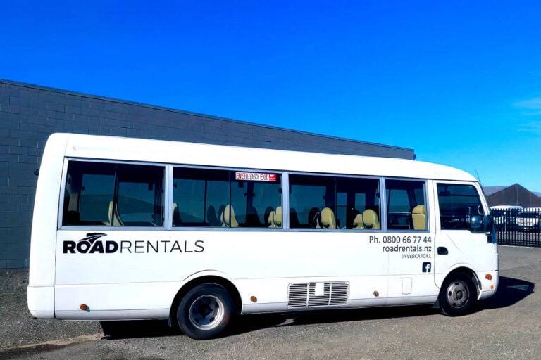 Rambler Coachlines Invercargill minibus rental white